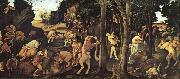 Piero di Cosimo A Hunting Scene oil painting artist